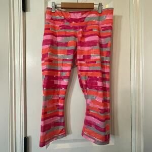 Head Geo Print Workout Cropped Pants - EUC - L